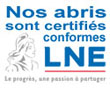 Abri de piscine conforme aux normes de sécurité certification LNE